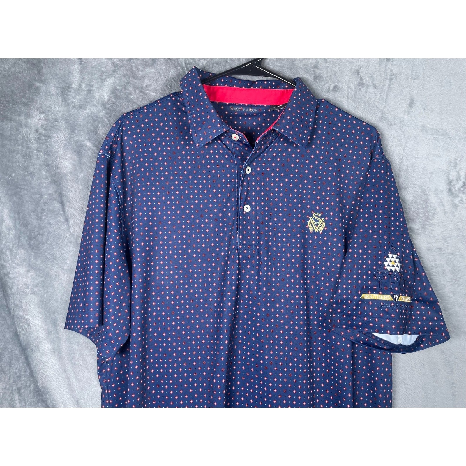 Sage Valley Golf Club South Carolina Ypo Men's Golf Polo Shirt Blue Size Large